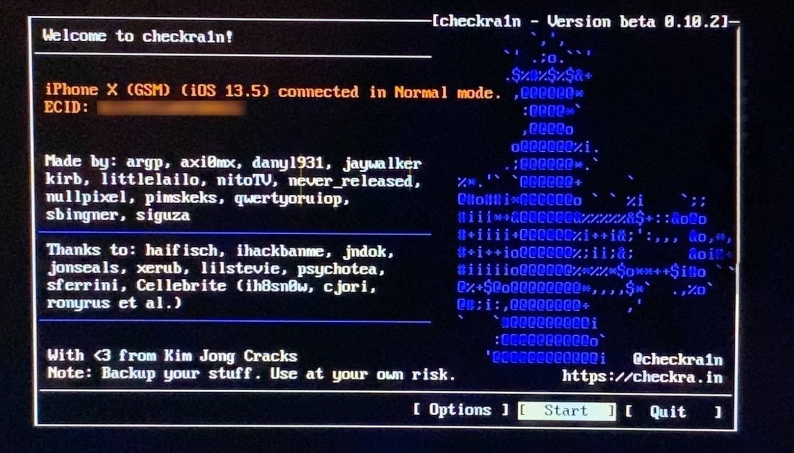 Как сделать джейлбрейк linux с помощью checkra1n?