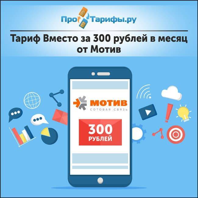 Тарифный план Вместо за 300 рублей в месяц от Мотив