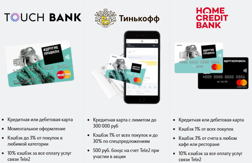 Tele2 выпустила карту «другие правила» с тинькофф банком - экономика и финансы - новости - молнет.ru