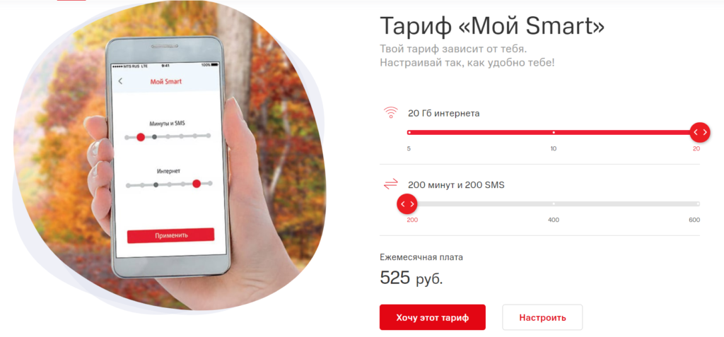 Как подключить тариф смарт на мтс за 250 рублей в месяц на телефон комбинация