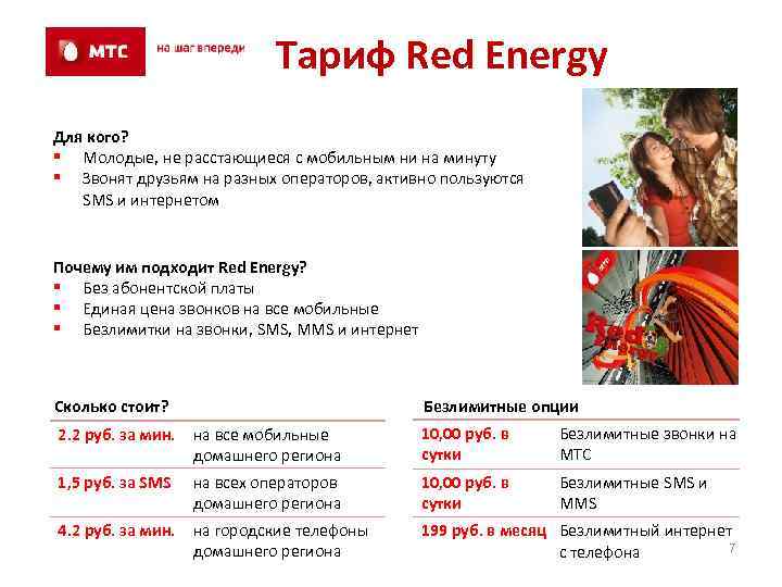 Red energy тариф мтс его описание и стоимость