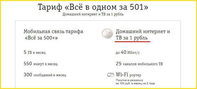«всё в одном» от «билайна» или домашний интернет и тв за один рубль 7