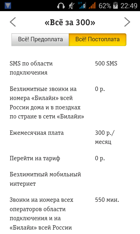 "все за 300" - тариф "билайн". описание, как подключить, отзывы :: syl.ru